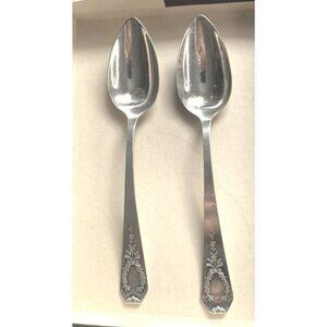 2 Whiting Manufacturing Co Madame Jumel Pattern Sterling Silver Spoon 5.25"